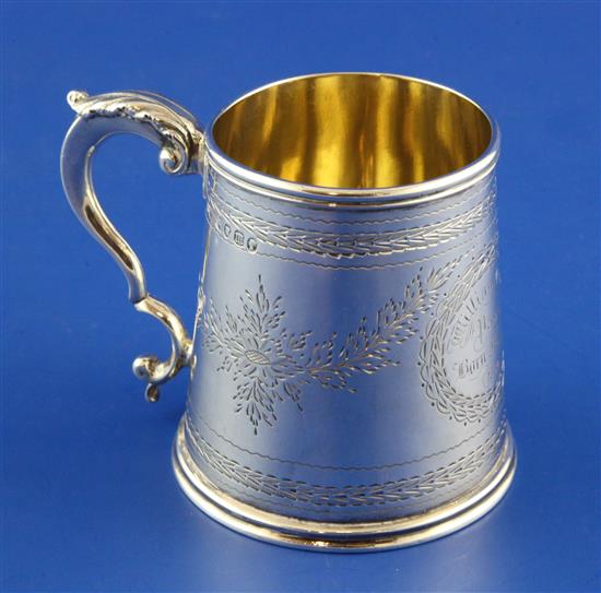 A Victorian silver christening mug, 6 oz.